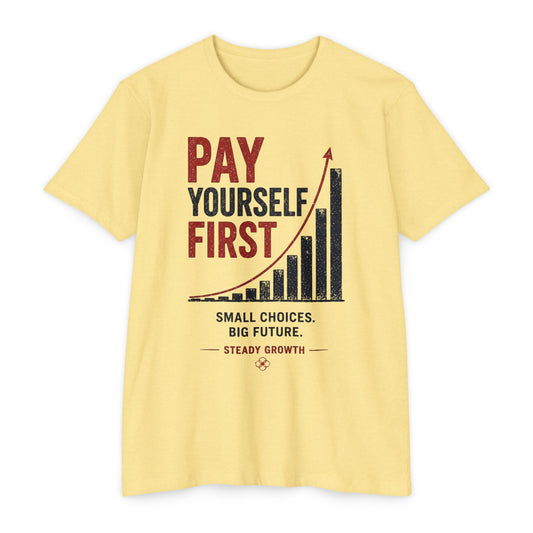 Pay Yourself First T-Shirt — Motivational Finance Tee (Small Choices, Big Future)