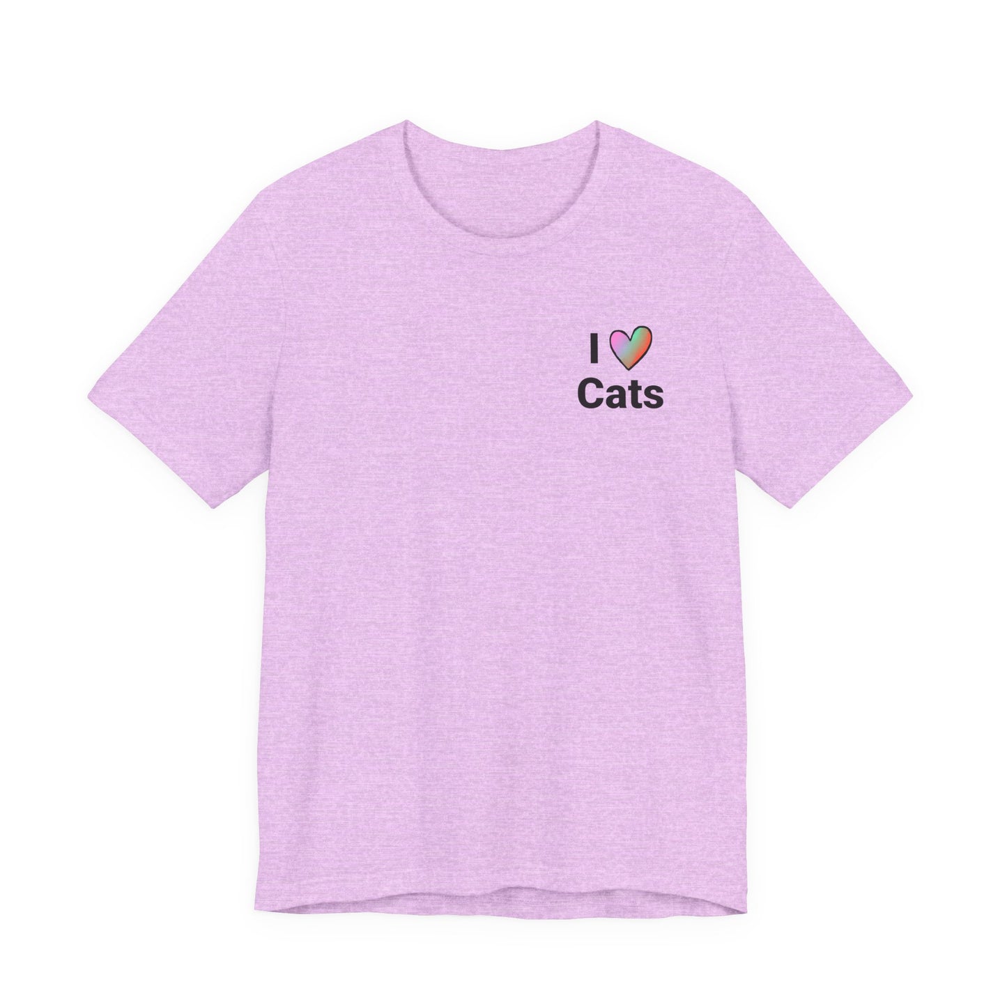 I  Cats T‑Shirt — Photo Back Pet Tee