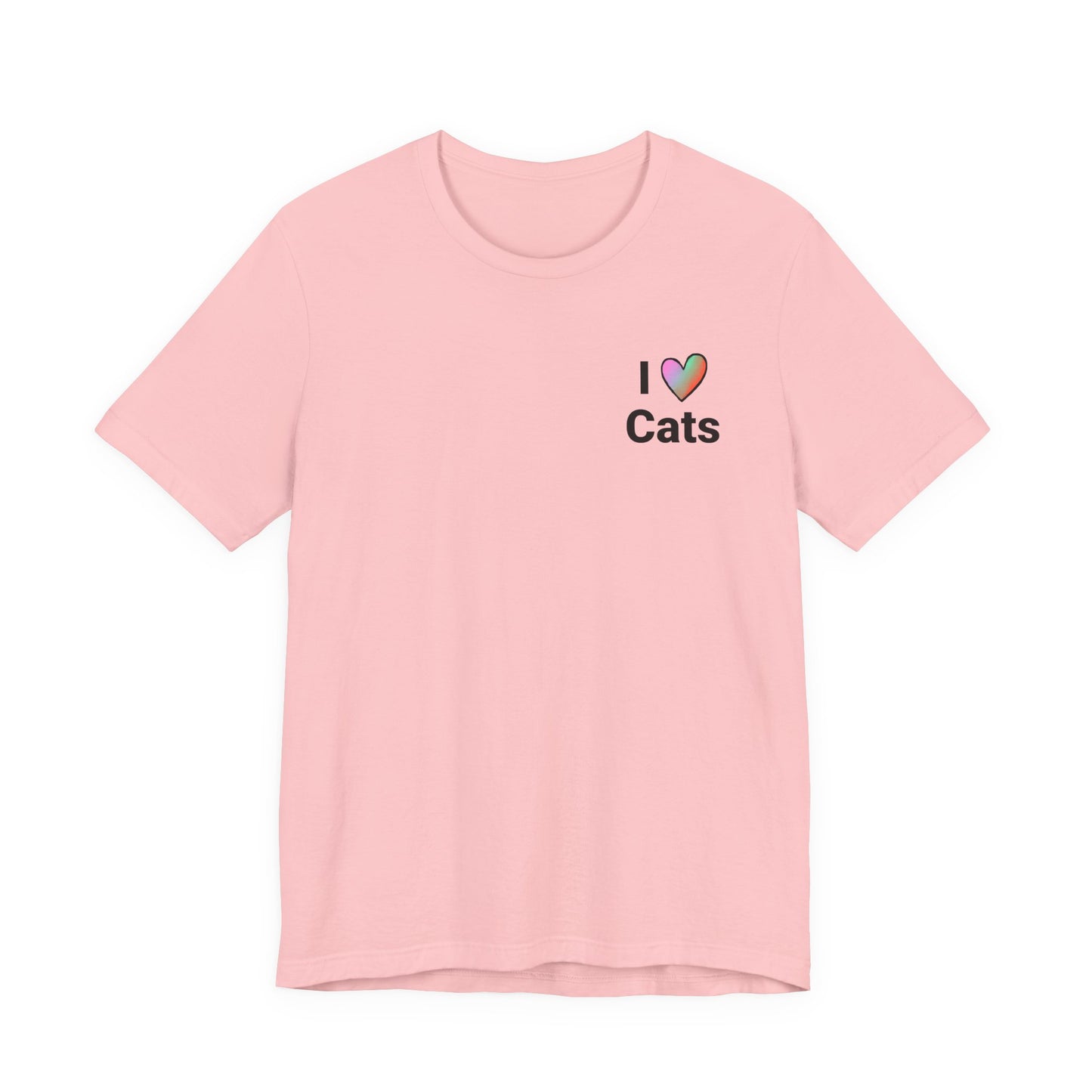I  Cats T‑Shirt — Photo Back Pet Tee