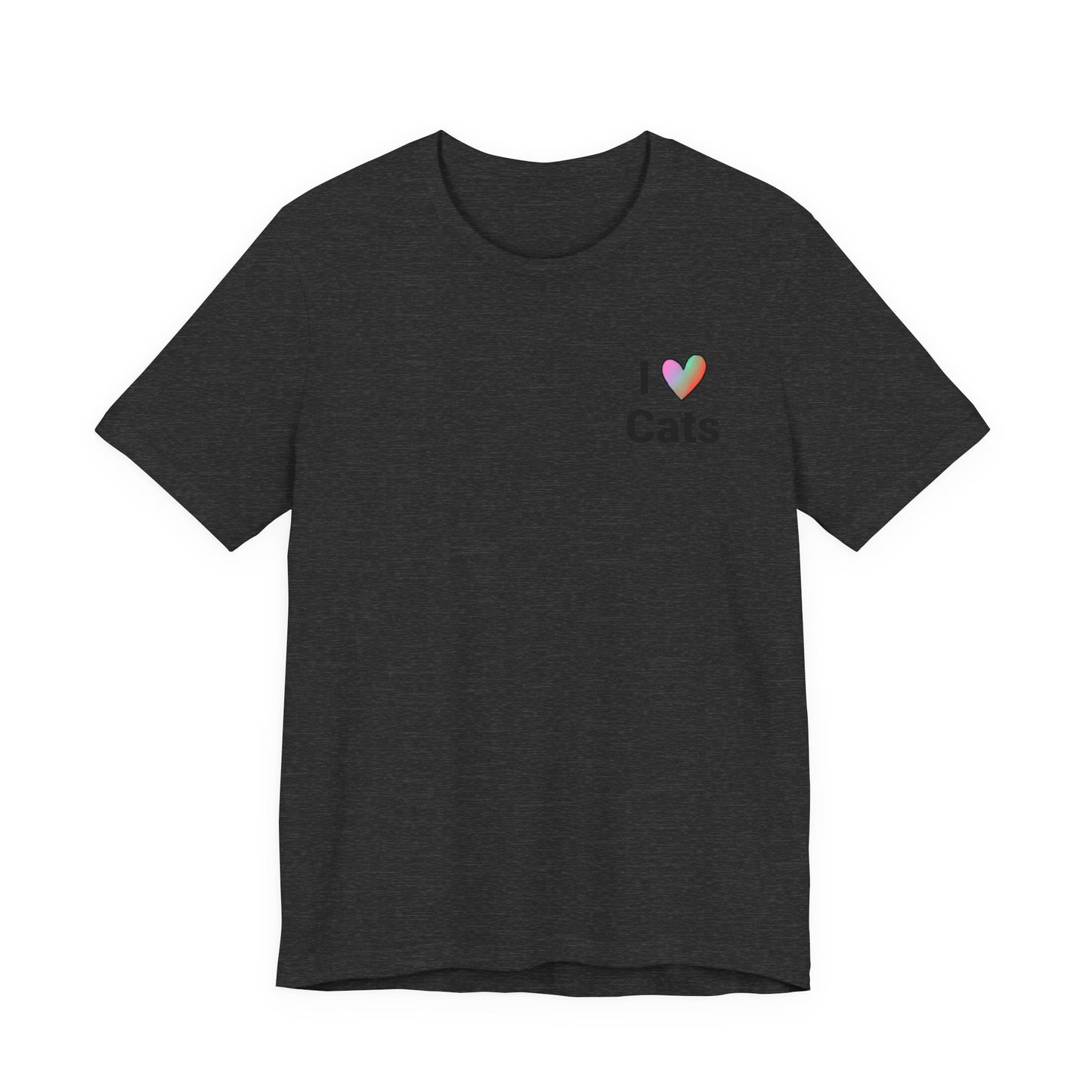 I  Cats T‑Shirt — Photo Back Pet Tee