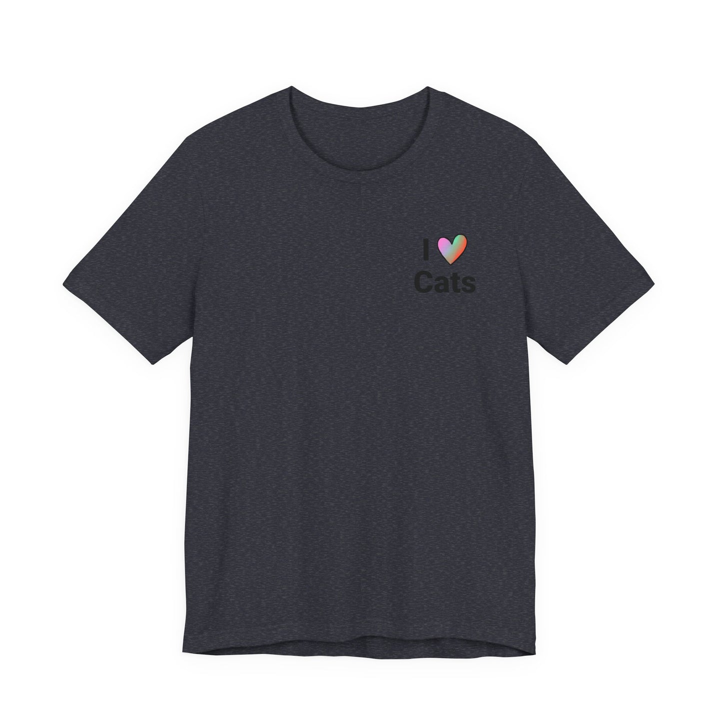 I  Cats T‑Shirt — Photo Back Pet Tee