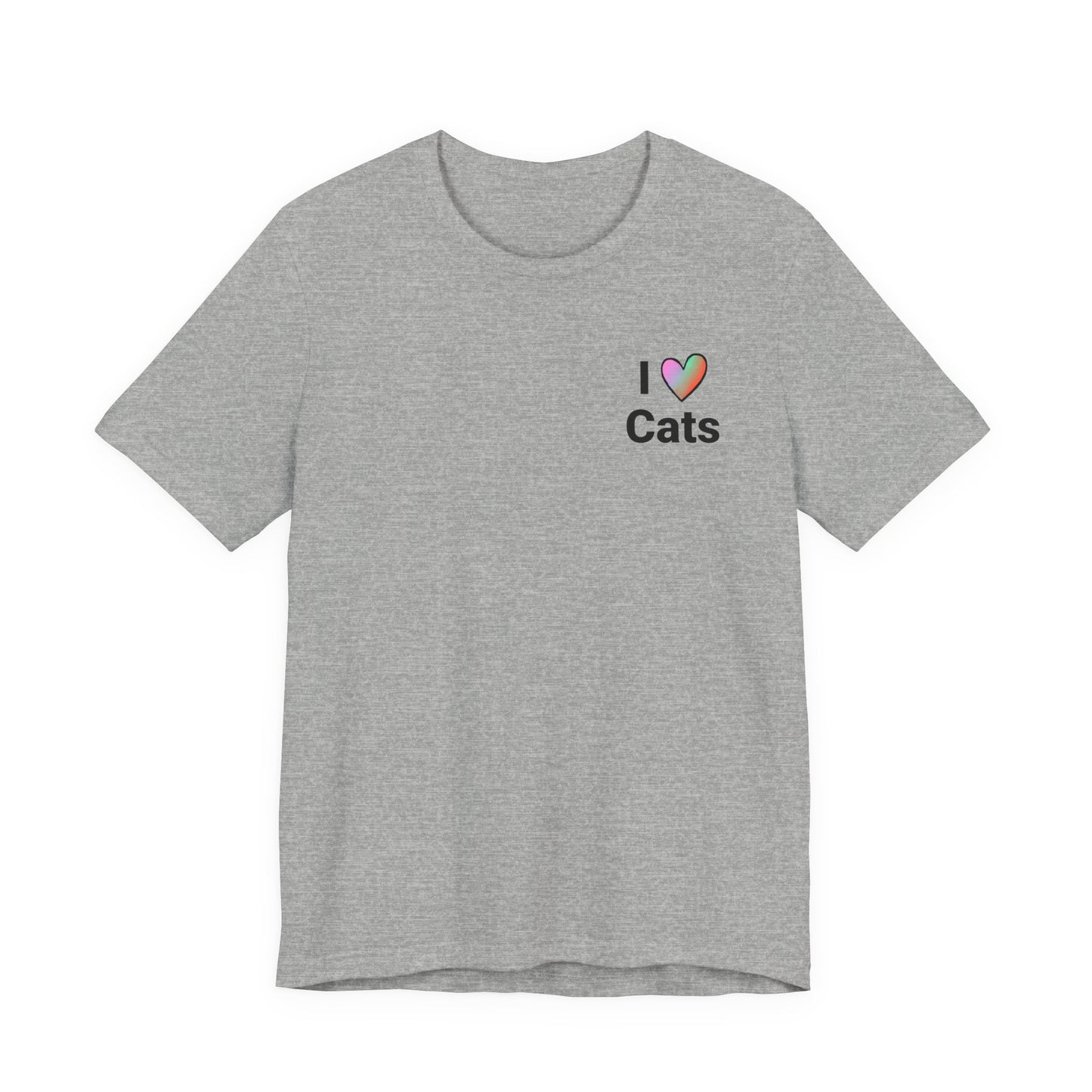I  Cats T‑Shirt — Photo Back Pet Tee