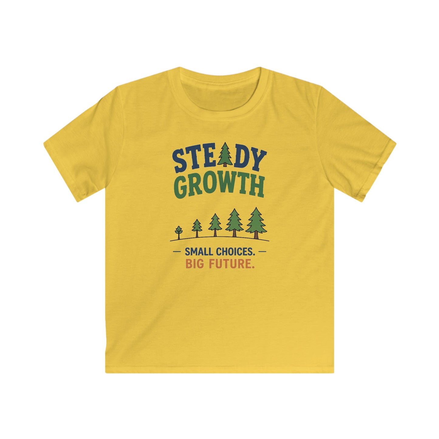 Kids Tee — “Steady Growth” Tree Graphic: Small Choices, Big Future