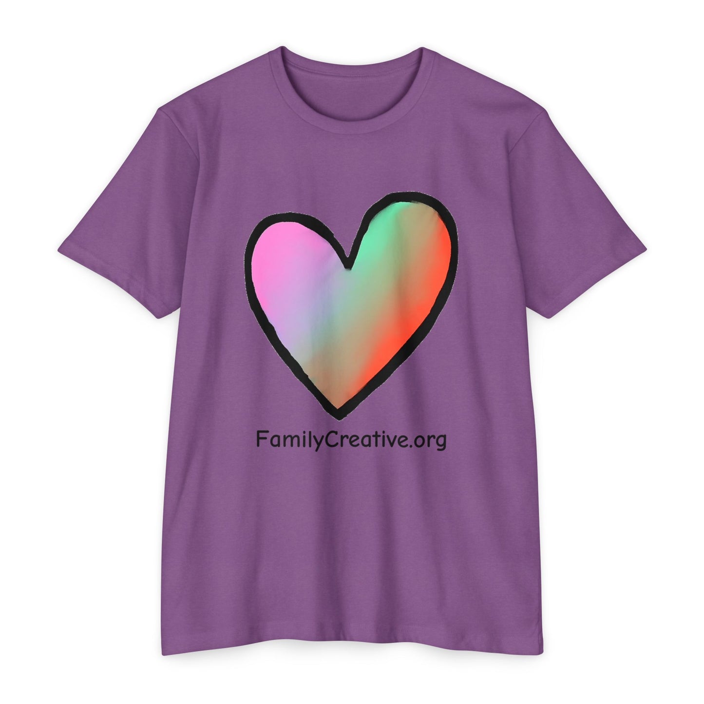 Rainbow Heart T-Shirt — FamilyCreative.org Logo Tee