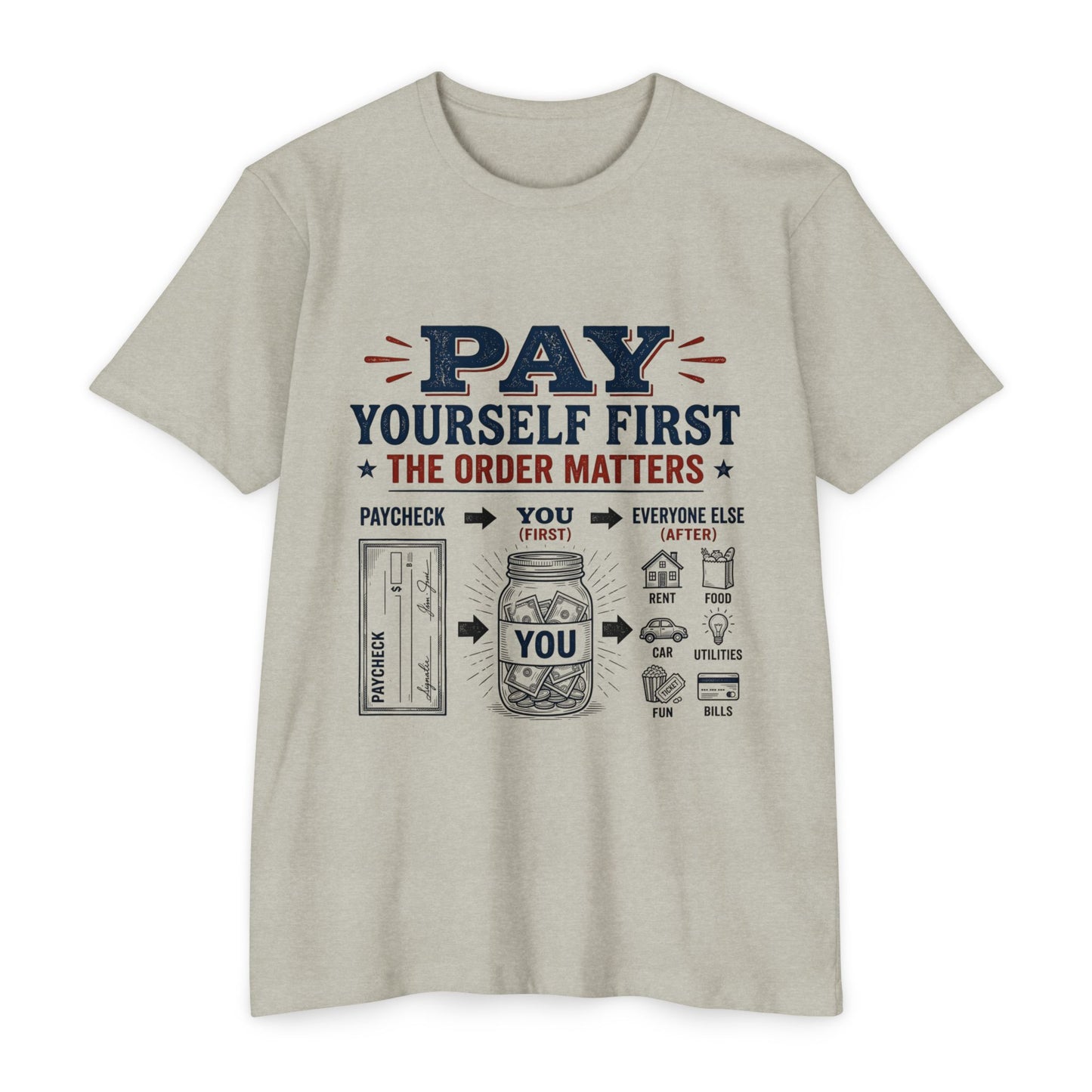 Pay Yourself First T-Shirt — Personal Finance Money Saving Graphic Tee