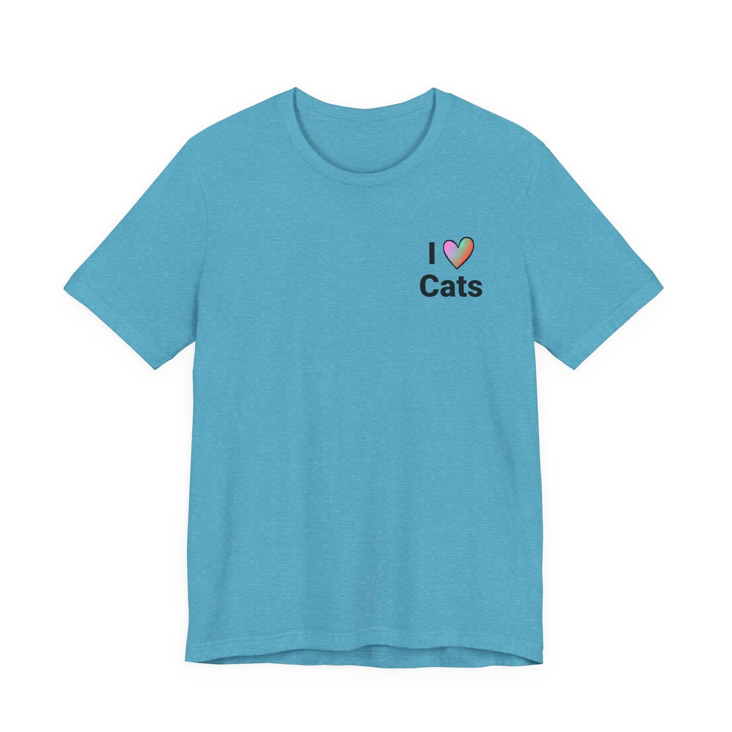 I  Cats T‑Shirt — Photo Back Pet Tee