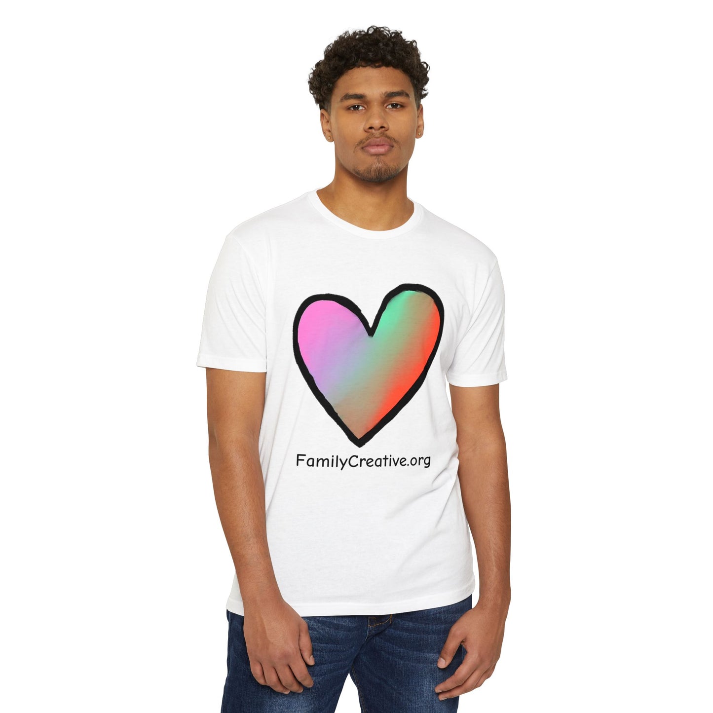 Rainbow Heart T-Shirt — FamilyCreative.org Logo Tee