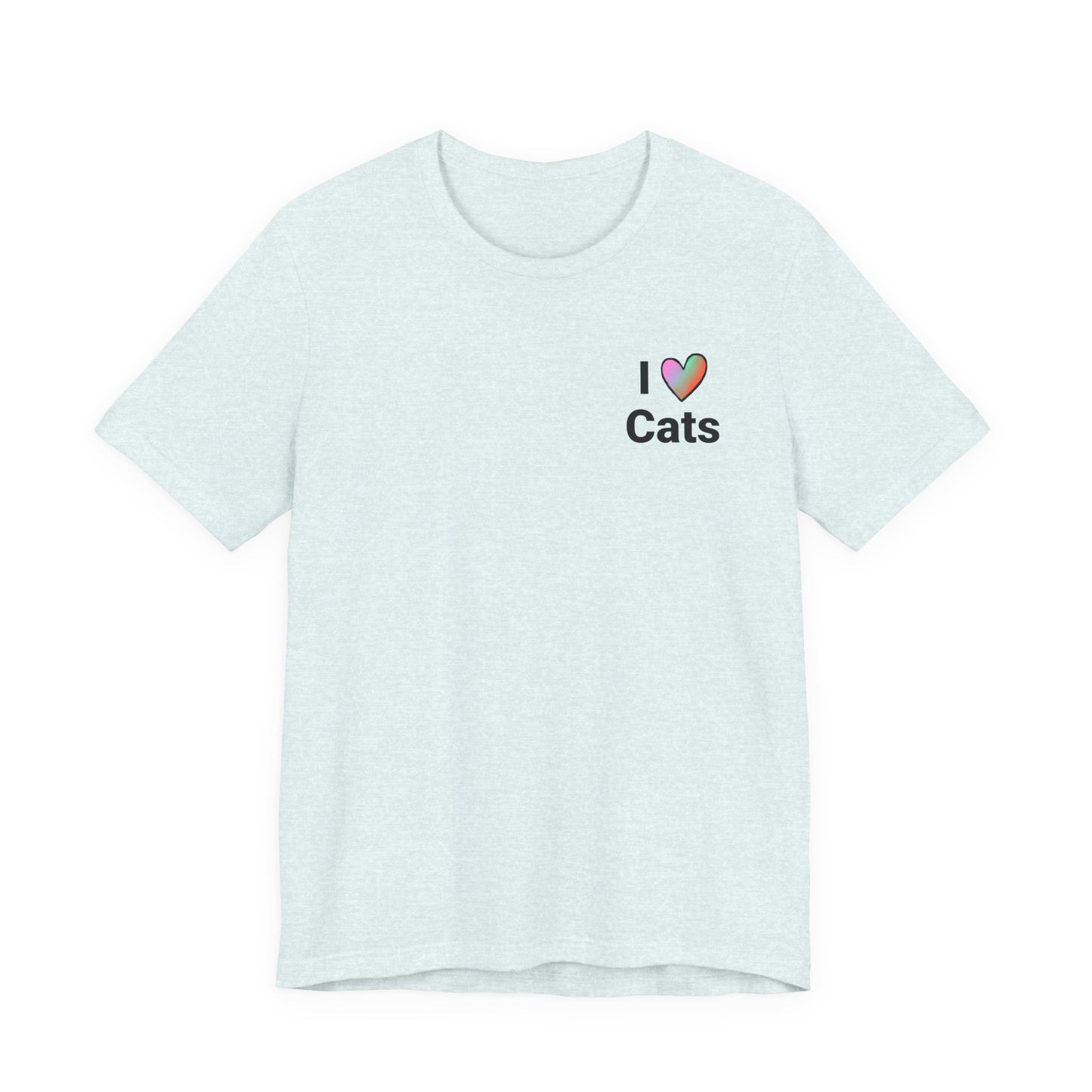 I  Cats T‑Shirt — Photo Back Pet Tee