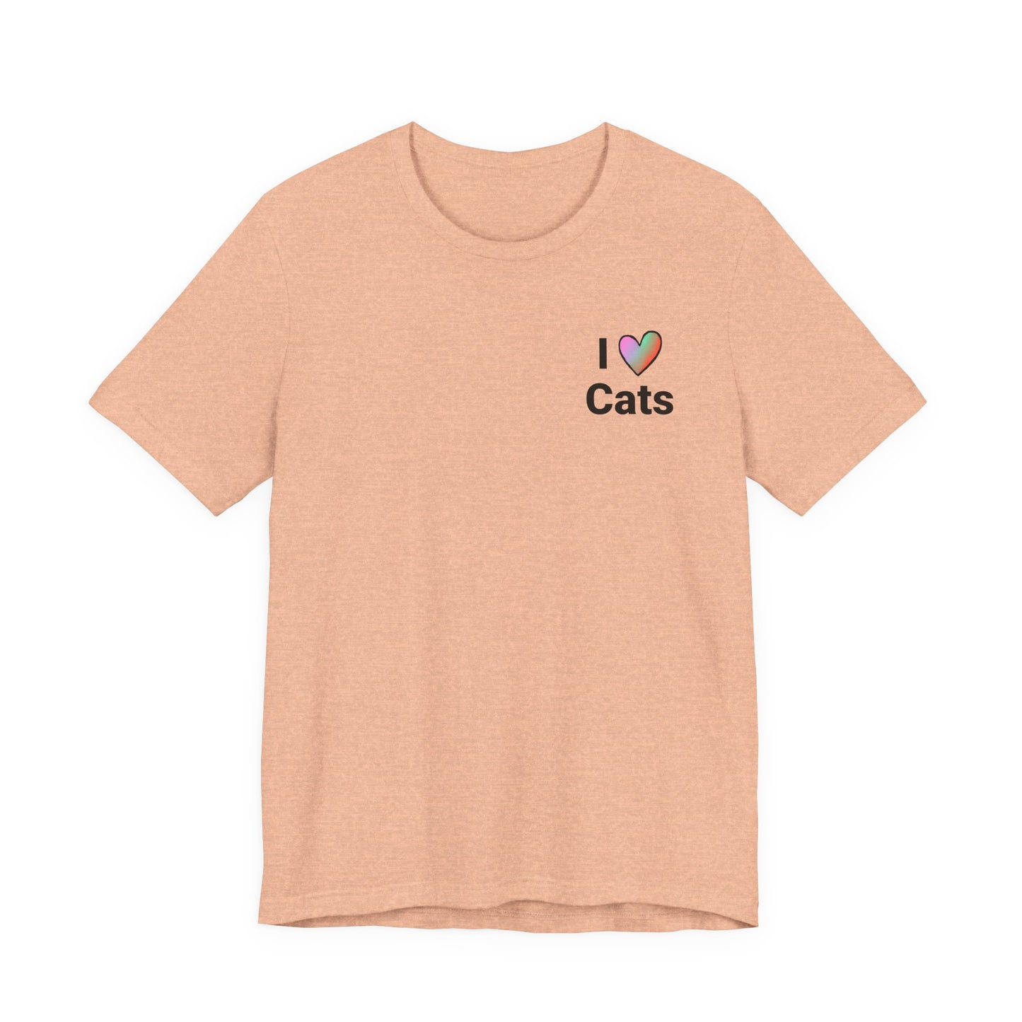 I  Cats T‑Shirt — Photo Back Pet Tee