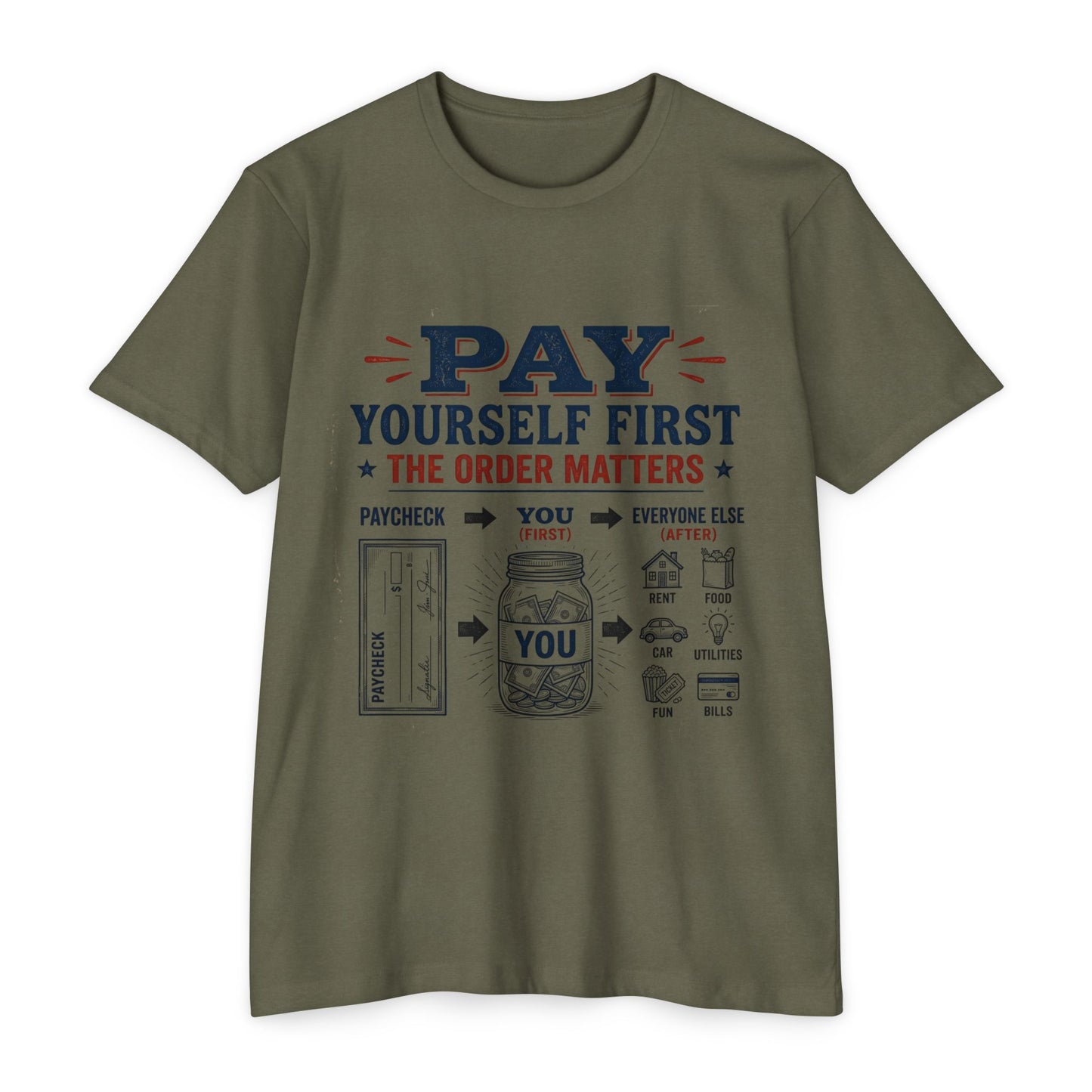 Pay Yourself First T-Shirt — Personal Finance Money Saving Graphic Tee