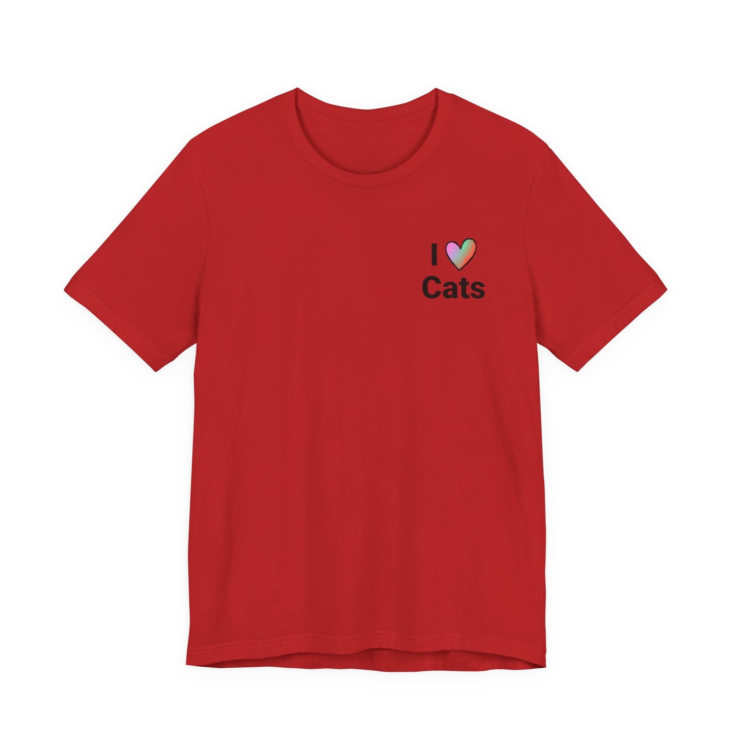 I  Cats T‑Shirt — Photo Back Pet Tee
