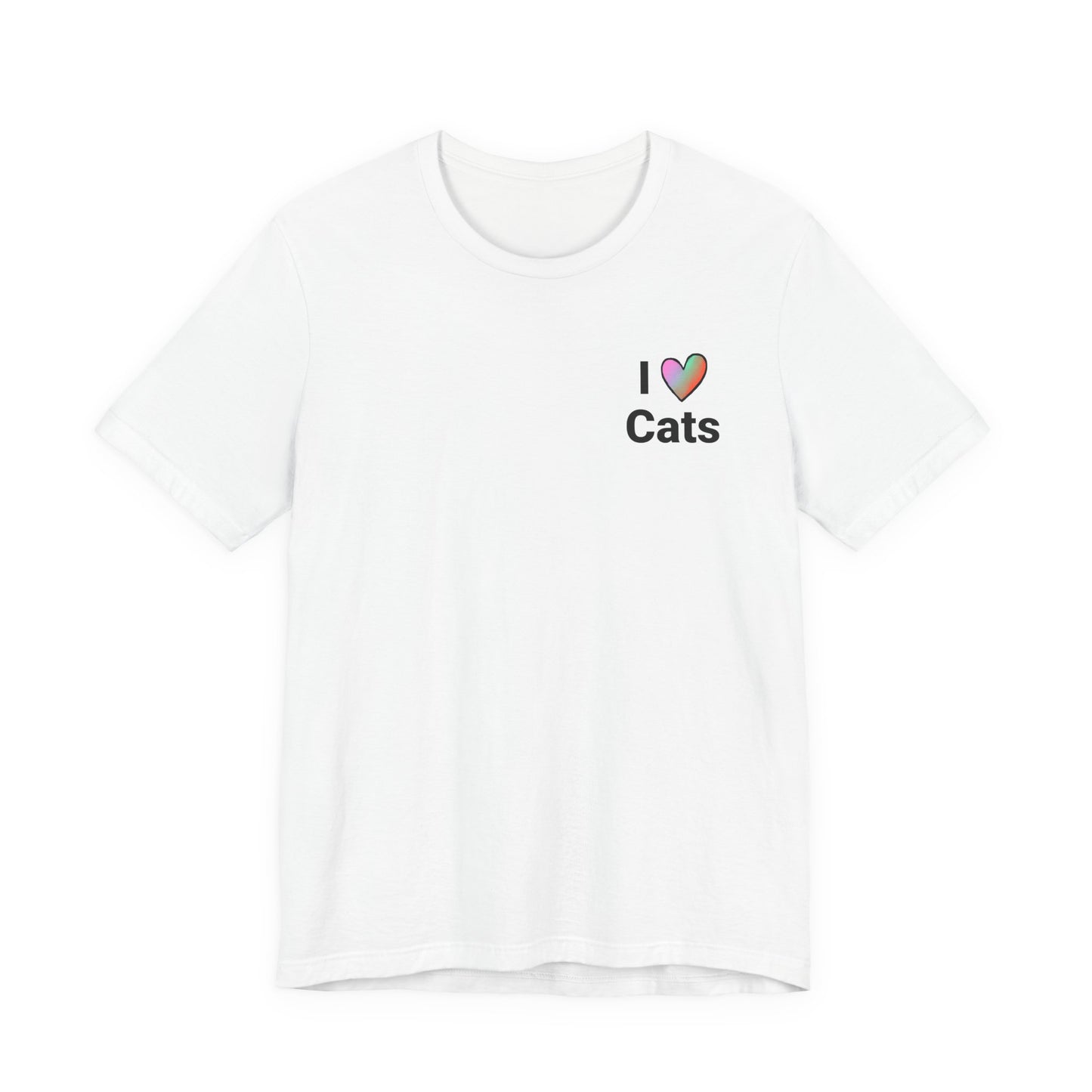 I  Cats T‑Shirt — Photo Back Pet Tee