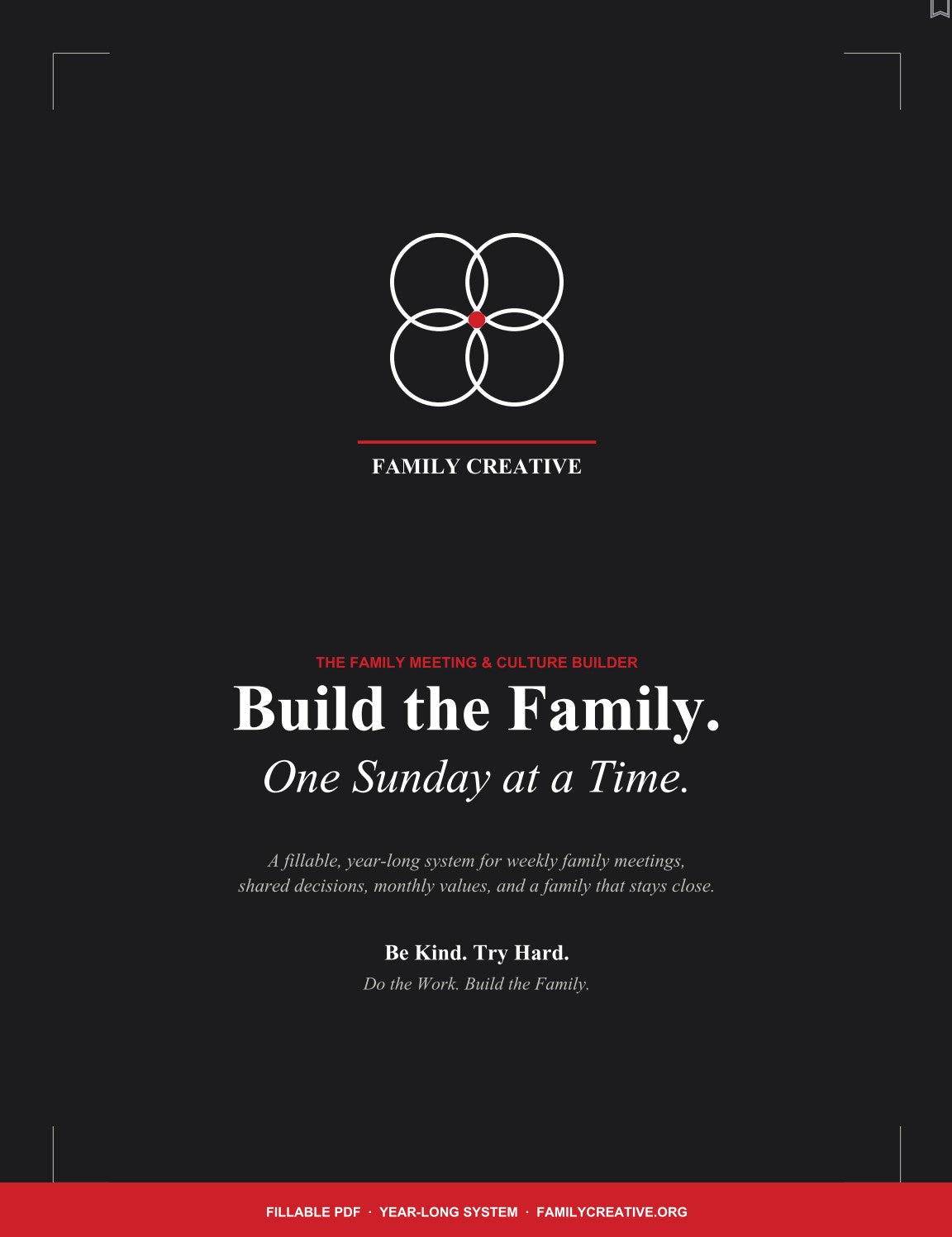 Family Meeting & Culture Builder | Year-Long Fillable & Printable System
